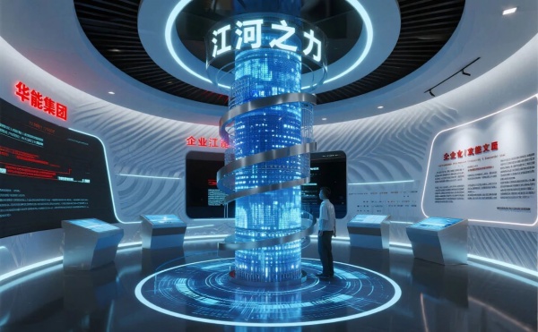 華能環(huán)保科技展廳里能摸到風(fēng)、看到魚，還能穿越到 2050